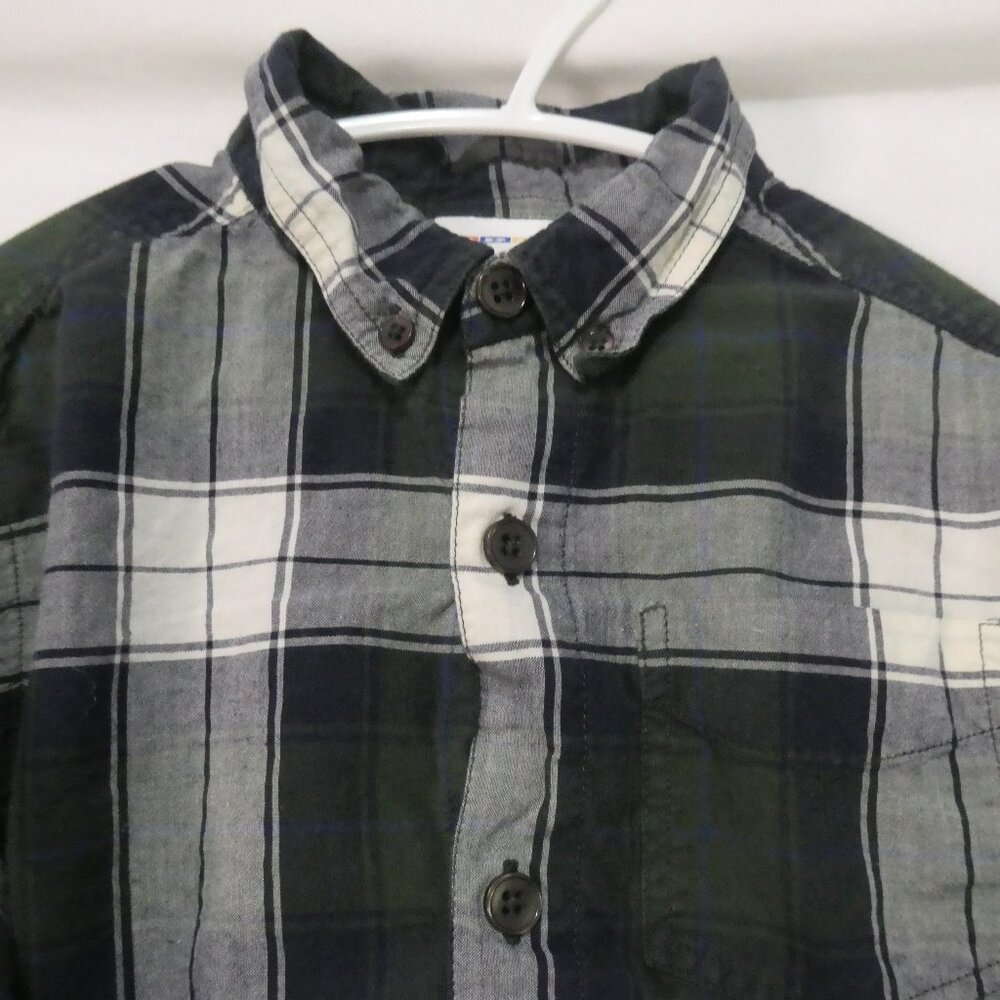 KRU | 4T | Classic Casual Plaid Long Sleeve Button-Up Shirt | Pocket